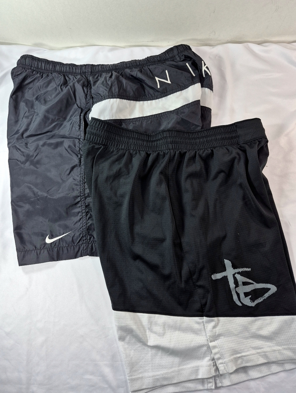 Vintage Nike Shorts Bundle | 90s Black Tag Nylon & Graphic Logo | Large Summer